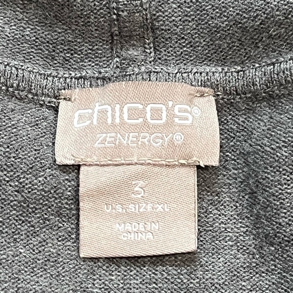 Chico's Zenergy Cashmere Cotton Embellished Hoodie Tunic Sweater - $109 - Picture 11 of 15